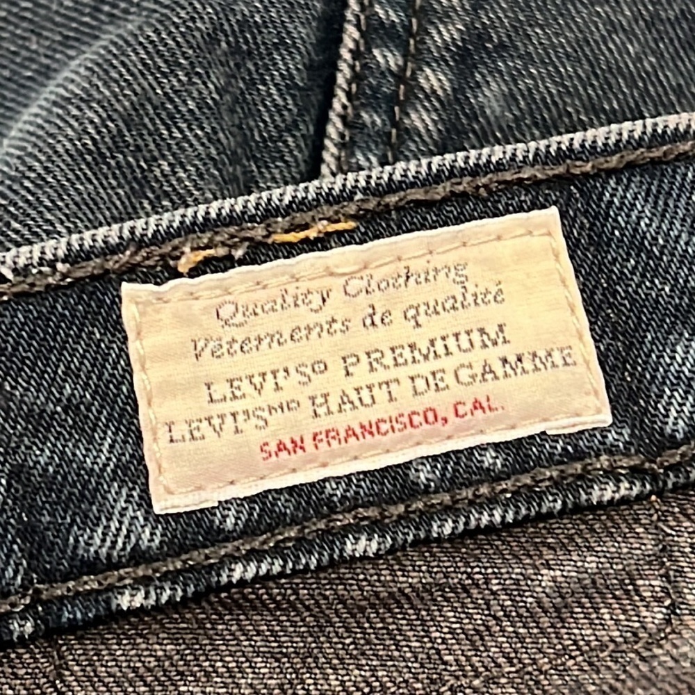 Levi's Dark Wah Blue Wedgie Button Fly Premium Jeans size 24 - Picture 11 of 15